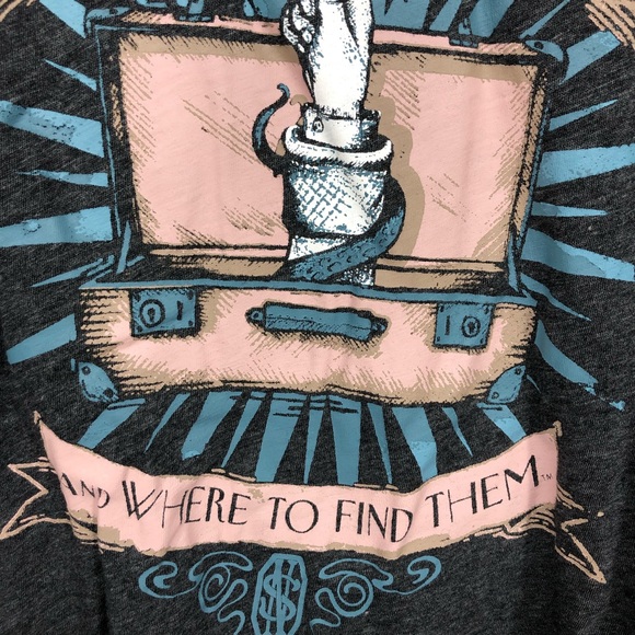 Fantastic Beasts Long Sleeved Shark Bite Tunic Top Blouse SZ L - Picture 5 of 9